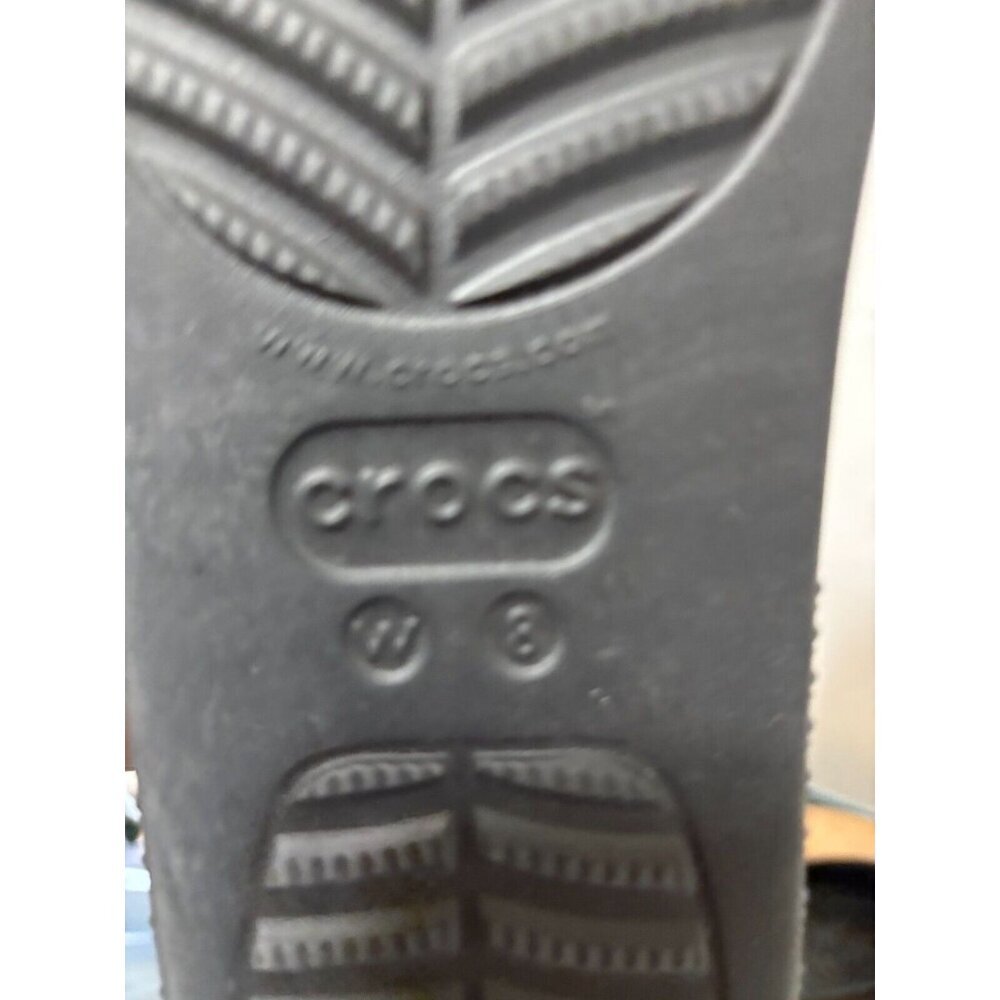 Crocs Slide Black Women's Size 8 Platform Slides - Picture 6 of 6